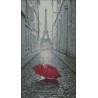 Eiffel tower and red umbrella