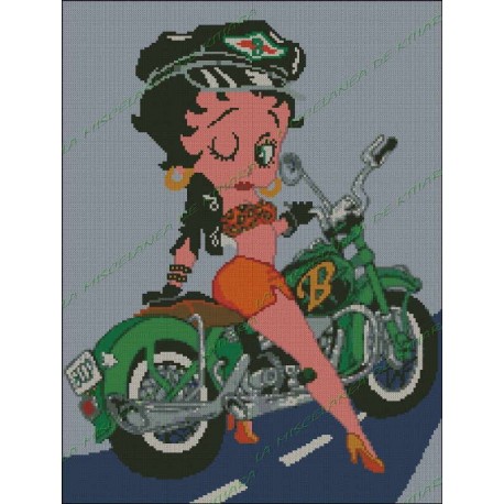 Betty Boop Motorista  Verde