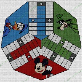 Parchis 3 jugadores Mickey y Amigos