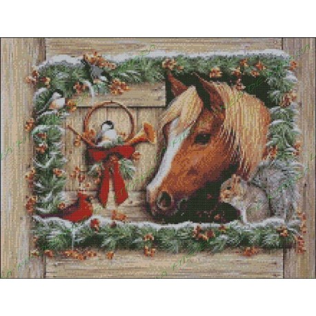 Christmas horse